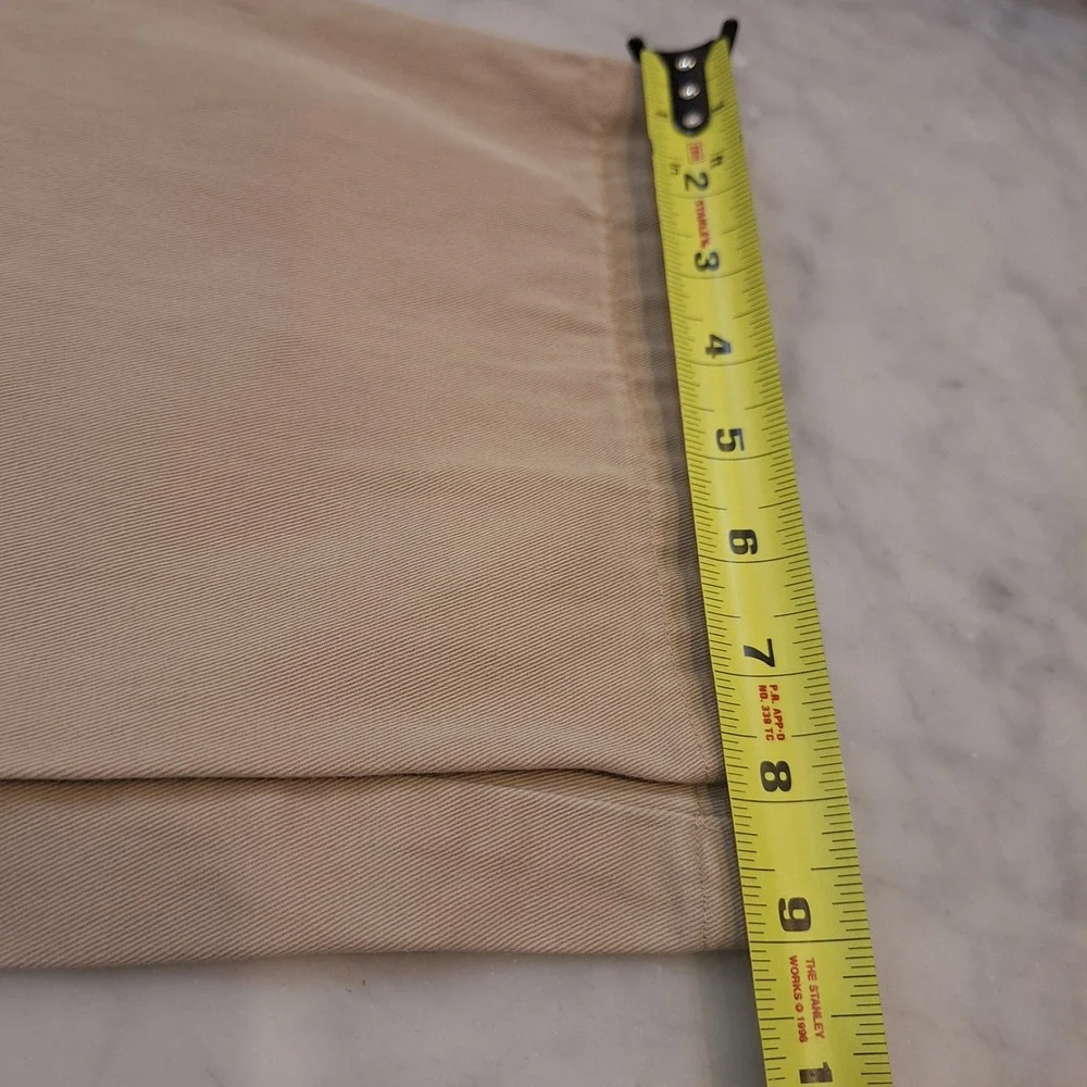 Vintage Polo Ralph Lauren Chino Pants Mens 35x29 Pleated Khaki Trousers Cotton